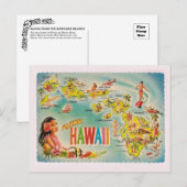 Vintage hawaiianische Postkarte (Vorne/Hinten)