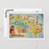 Vintage hawaiianische Postkarte (Vorne/Hinten)