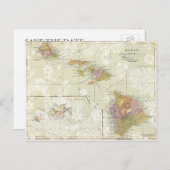 Vintage hawaiianische Postkarte Save the Date (Vorne/Hinten)