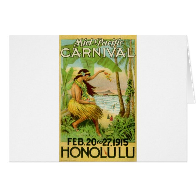 Vintage hawaiianische Reise (Vorderseite (Horizontal))