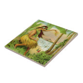 Vintage hawaiianische Reise Fliese (Seite)