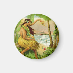 Vintage hawaiianische Reise Magnet