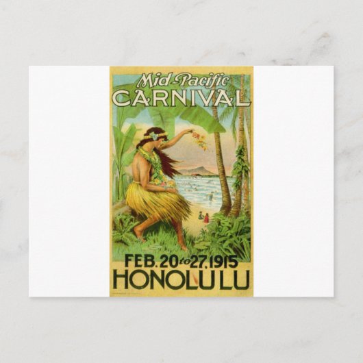 Vintage hawaiianische Reise Postkarte (Vorderseite)