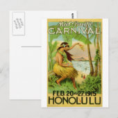 Vintage hawaiianische Reise Postkarte (Vorne/Hinten)
