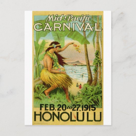 Vintage hawaiianische Reise Postkarte (Vorderseite)