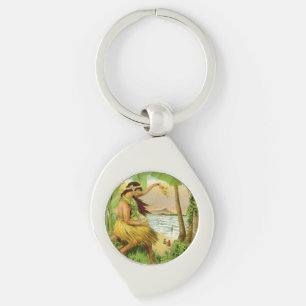 Vintage hawaiianische Reise Schlüsselanhänger