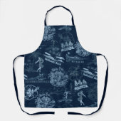 Vintage hawaiianische Reisebroschüre in der Blues Schürze (Vorderseite)