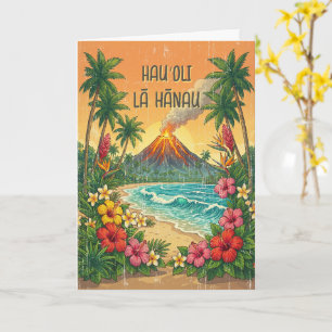 Vintage hawaiianische Reiseplakate - Hawaii-Insel Karte