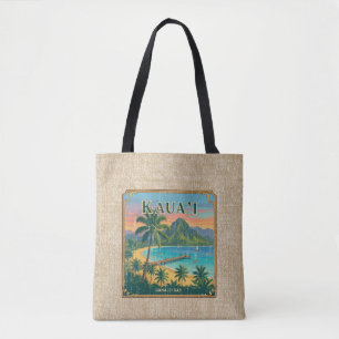 Vintage hawaiianische Reiseplakate - Kauai Reversi Tasche