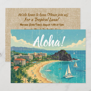 Vintage hawaiianische Reiseposter - Maui Einladung
