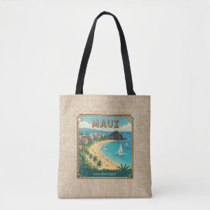 Vintage hawaiianische Reiseposter - Maui Reversibe Tasche