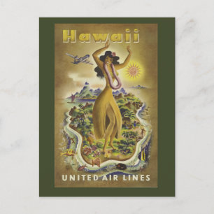 Vintage hawaiianische Reisepostkarte Postkarte