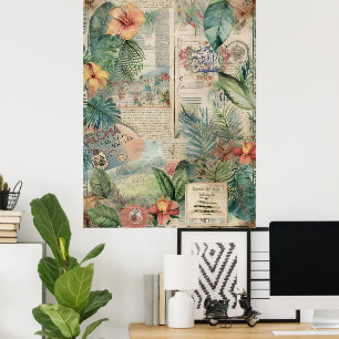 Vintage hawaiianische Scrapbook Seite 5 Poster
