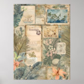 Vintage hawaiianische Scrapbook Seite 7 Poster (Vorne)