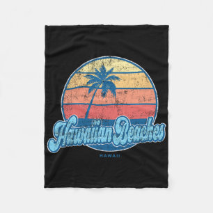Vintage hawaiianische Strände Hawaii Hi Clic 70er Fleecedecke