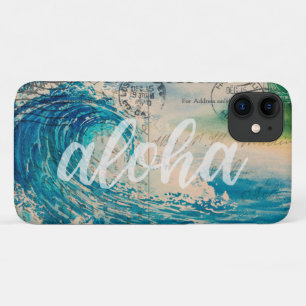 Vintage hawaiianische Wellen-Postkarte Case-Mate iPhone Hülle