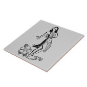 Vintage hawaiische Fliesen - Hula Tänzer (Seite)