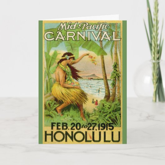 Vintage hawaiische Reise Karte (Vorderseite)