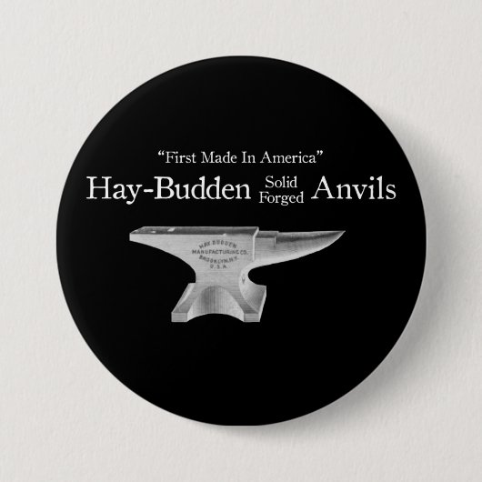 Vintage Hay-Budden Amboss Button (Vorderseite)