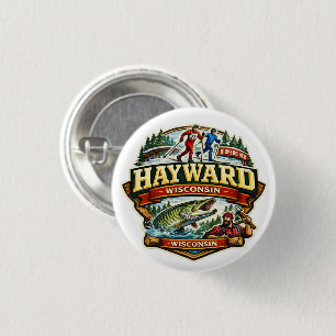 Vintage Hayward Wisconsin Birkebeiner Skifahren Button