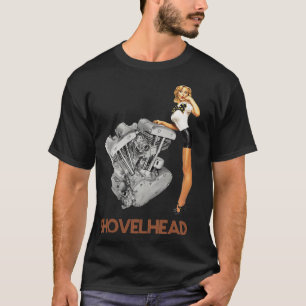 Vintage HD Motorrad VTwin ShovelHead Motor Retro T-Shirt