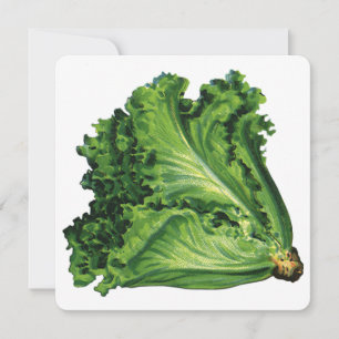 Vintage Health Foods Grüner Blattsalat-Einladung