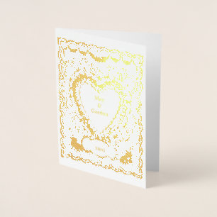 Vintage Heart Shaped Lace Template Folienkarte