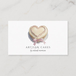 Vintage-Heart-Torte Artisan-Tortenmacher Visitenkarte