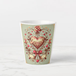 Vintage Heart Valentinstag xoxo Milchtasse
