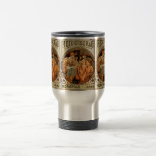 Vintage Heidsieck & Co Monopole Reims Weinlabel Reisebecher