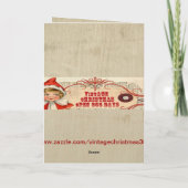 Vintage Heilig-Nicholas-Weihnachtsgruß-Karte Feiertagskarte (Rückseite)