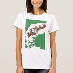 Vintage Heiligabend, Retro Weihnachtsmann im Schli T-Shirt