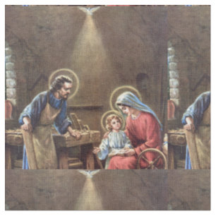 vintage Heilige Familie, Jesus Christus, Josef, Ma Stoff
