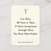 Vintage Heilige Karte Jesus führe katholisch (Rückseite)