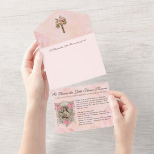 Vintage Heilige Therese Jesus Religiöse Schrift All In One Einladung