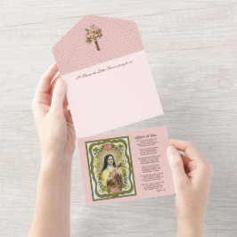 Vintage Heilige Therese Jesus Religious Scripture All In One Einladung