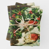 Vintage Heilige und Vögel Weihnachten Geschenkpapier Set (Beispiel)