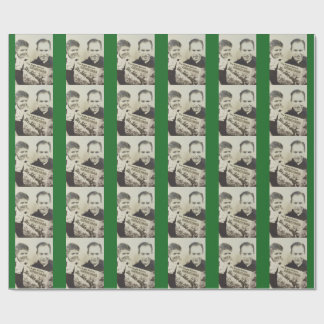 Vintage-"Heiliger Abend"-Foto-Verpackung Geschenkpapier