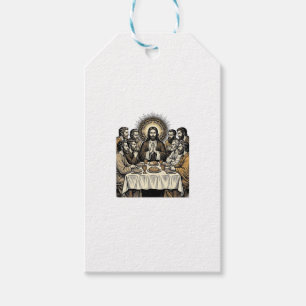 Vintage-Heiliges-Abendmahl-Gravur Religiöses Kunst Geschenkanhänger