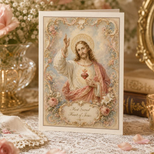 Vintage Heiliges Herz Jesu für jeden Anlass