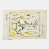 Vintage Heilkräuter-Pfeile Blume Botanische Geschirrtuch (Horizontal)