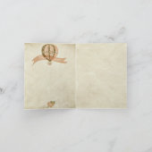 Vintage Heißluft-Ballon-Hochzeit danken Ihnen Dankeskarte (Innenseite)