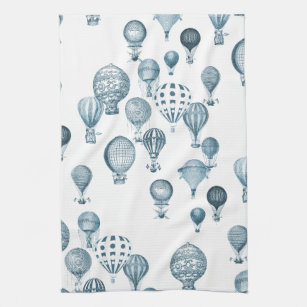 Vintage Heißluft-Ballone im Flug-Küchen-Tuch Handtuch