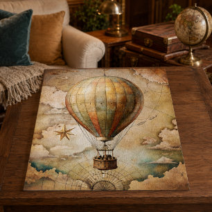 Vintage Heißluftballon Antikes Reisen Puzzle