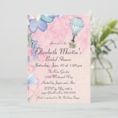 Vintage Heißluftballon Bridal Dusche Einladung (Stehend Vorderseite)