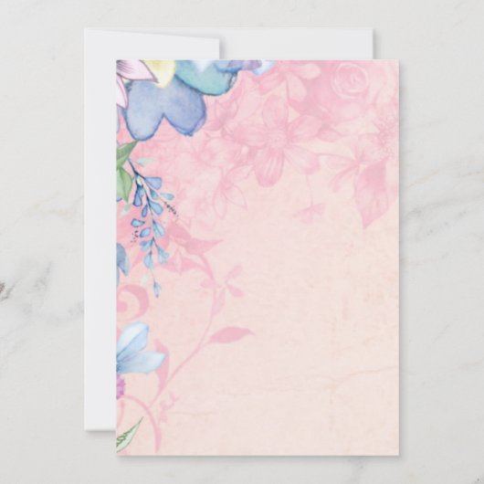 Vintage Heißluftballon Bridal Dusche Einladung (Rückseite)