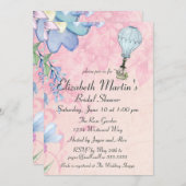 Vintage Heißluftballon Bridal Dusche Einladung (Vorne/Hinten)