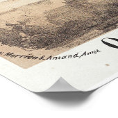 Vintage Heißluftballon Französisch Reisen Poster (Ecke)