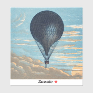 Vintage Heißluftballon Himmel Kinderzimmer Kunst Aufkleber