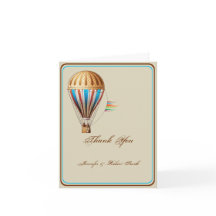 Vintage Heißluftballon Hochzeit Danke